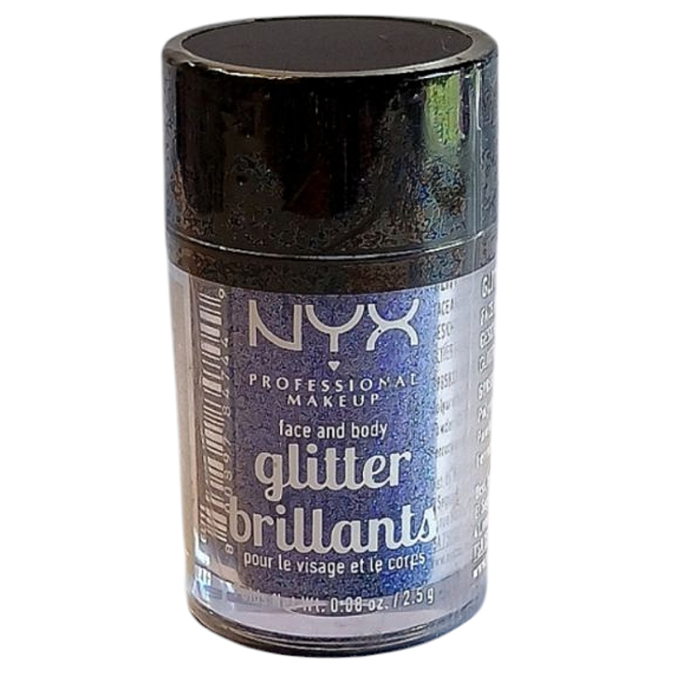6 x NYX Glitter Brilliants Face & Body Glitter, GLI 11 Violet